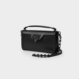 Sac Porté Epaule en Cuir Noir
