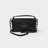 Sac Porté Epaule en Cuir Noir
