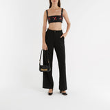 Sac Vlogo Chain Small en Cuir Noir