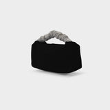 Sac Scrunchie Mini en Velours et Crystal Mesh