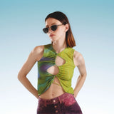 Lunettes de Soleil en Métal Argenté