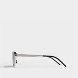 Lunettes de Soleil en Métal Argenté