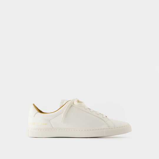 Sneakers Retro Summer Premium - COMMON PROJECTS - Cuir - Blanc