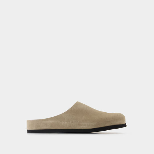 Sandales Clog In Suede - COMMON PROJECTS - Cuir - Beige