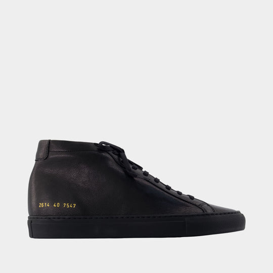 Sneakers Achilles Mid Premium - COMMON PROJECTS - Cuir - Noir