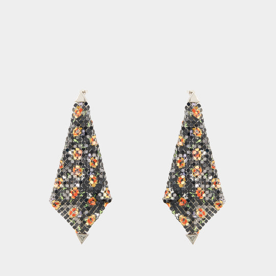 Boucles D'oreilles - Rabanne - Métal - Noir