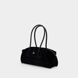Sac Porté Épaule Shirley Small - Vivienne Westwood - Mouton Retourné - Noir
