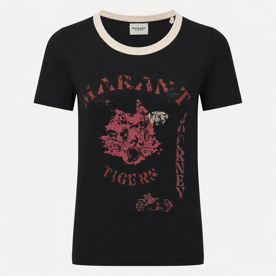 T-Shirt Kiliann - Isabel Marant - Lin - Noir
