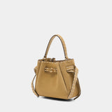 Sac À Main Romy Pick Stitch Mini - Tory Burch - Cuir - Beige