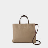 Cabas Museo Soft Ew - Marni - Cuir - Beige