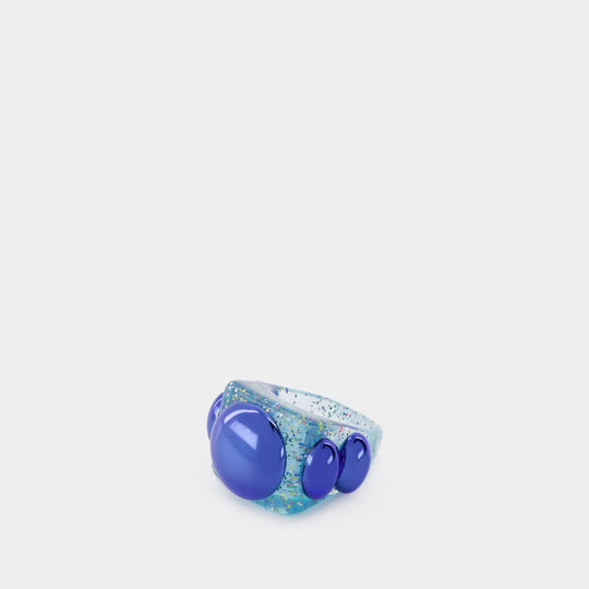 Bague Atlantis en PVC Bleu