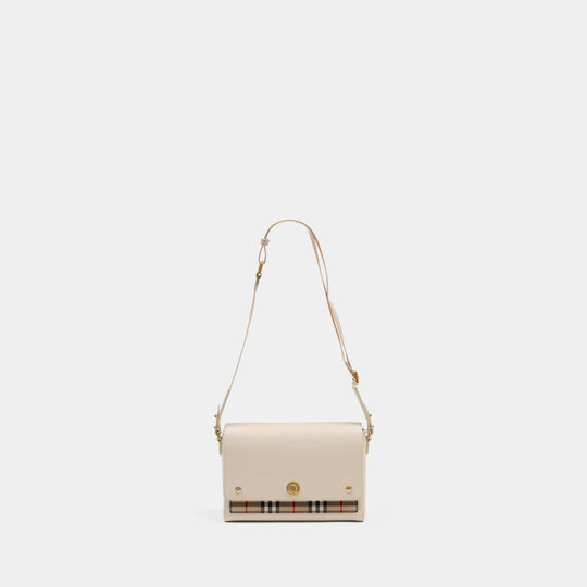 Sac À Main Ll Medium Note - Burberry - Cuir - Blanc