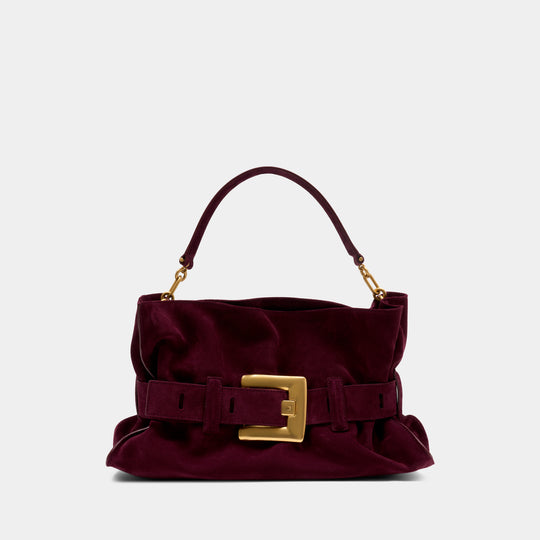 Sac Porté Épaule Anthem Medium - Balmain - Cuir - Bordeaux