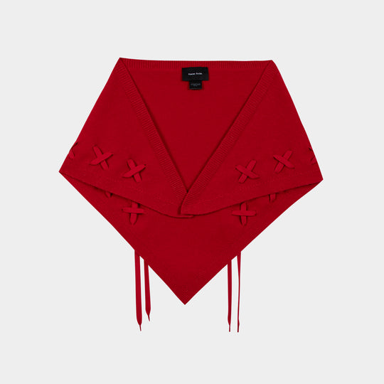 Écharpe Merino Neckerchief - Simone Rocha - Laine - Rouge