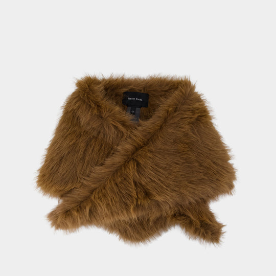 Écharpe Neckerchief - Simone Rocha - Fausse Fourrure - Marron