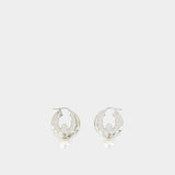 Boucles D'oreilles Stacked Claddagh - Simone Rocha - Métal - Argenté