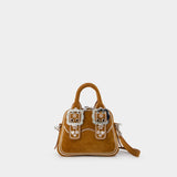 Sac À Main Top Handle Mini - Marni - Cuir - Marron