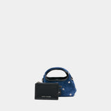 Sac À Bandoulière The Micro Sack - Marc Jacobs - Coton - Bleu