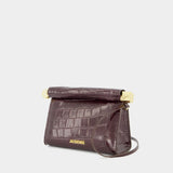 Le Sac Rond Carre - Jacquemus - Cuir - Bordeaux