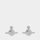 Boucles D'oreilles Solid Orb - Vivienne Westwood - Métal - Noir