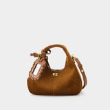 Sac À Main Hobo Mini Hobo Corduroy - Ganni - Synthétique - Marron