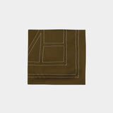 Écharpe Embroidered Monogramme - TOTEME - Soie - Marron
