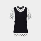 T-Shirt Layered Ss - Marine Serre - Coton - Noir