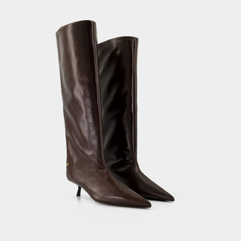 Bottes Tall Hilda - ANINE BING - Cuir - Marron