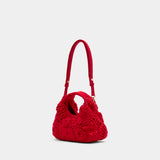 Sac À Main Hobo Mini - Ganni - Coton - Rouge