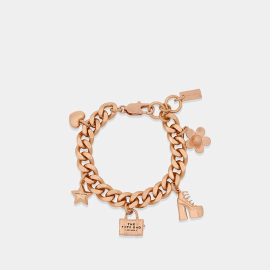 Bracelet Mini Icon Charm - Marc Jacobs - Métal - Or Rose