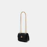 Sac À Main Saffiano Small - Vivienne Westwood - Cuir - Noir
