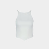 T-Shirt Signature Pointy - Courreges - Viscose - Blanc