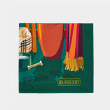 Écharpe 90x90 - Burberry - Soie - Multi