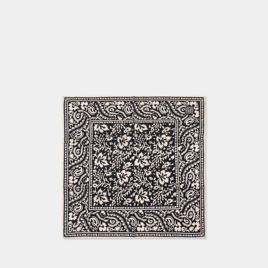 Écharpe Hankie Lace - TOTEME - Soie - Noir
