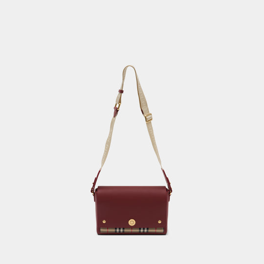 Sac À Main Ll Medium Note - Burberry - Cuir - Rouge
