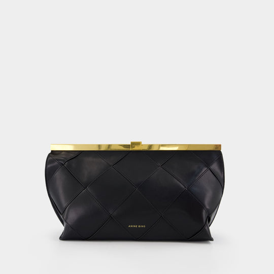 Pochette Anine Braided - ANINE BING - Cuir - Noir