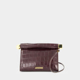 Le Sac Rond Carre - Jacquemus - Cuir - Bordeaux