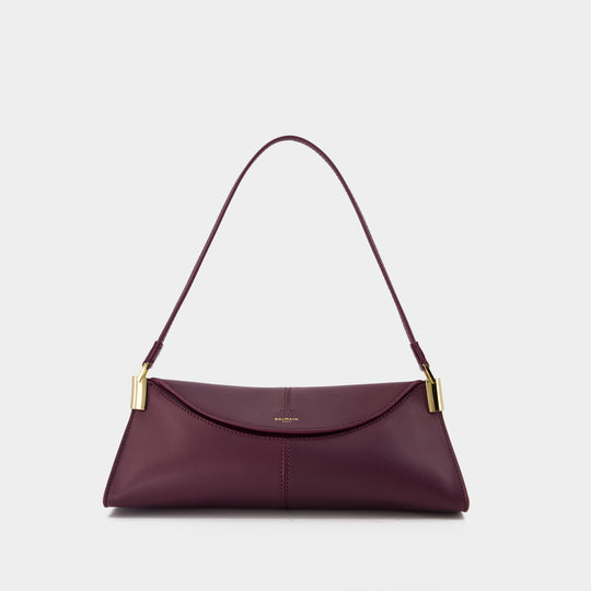 Sac Porté Épaule 64 83 Small - Balmain - Cuir - Bordeaux