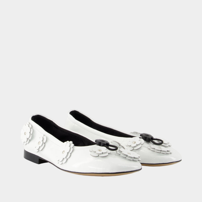 Ballerines Brielle - CECILIE BAHNSEN - Cuir - Blanc