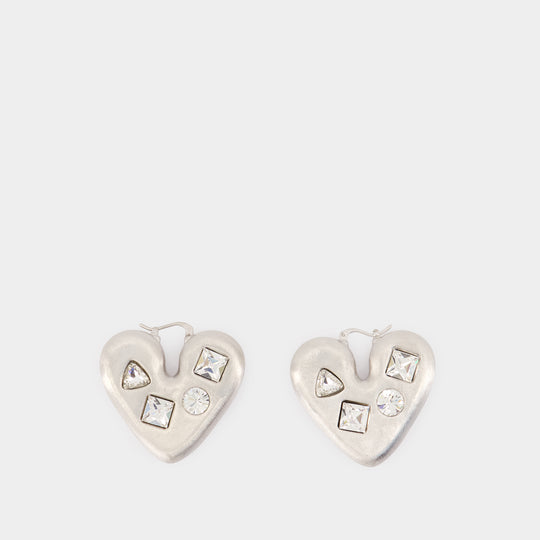 Les Boucles Coeur - Jacquemus - Métal - Argenté