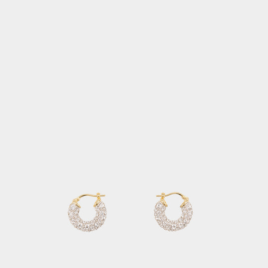 Boucles D'oreilles Rhinestone Hoop - Simone Rocha - Métal - Argenté