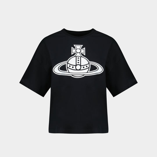 T Shirt Paris Orb Box - Vivienne Westwood - Coton - Noir