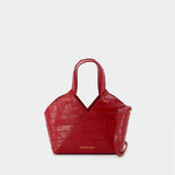 Sac À Main Lullie Croc - By Malene Birger - Cuir - Rouge