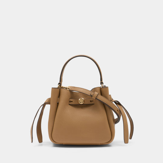 Sac À Main Romy Mini - Tory Burch - Cuir - Beige