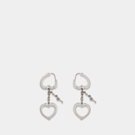 Boucles D'oreilles Heart Handcuff - Marc Jacobs - Laiton - Argenté