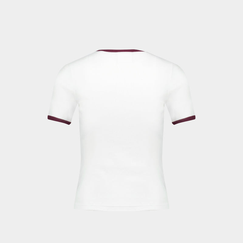T-Shirt Signature - Courreges - Coton - Blanc