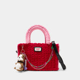 Sac À Main Bulldog - Charles Jeffrey Loverboy - Coton - Rouge