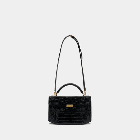 Sac À Main Box Top Handle - TOTEME - Cuir - Noir