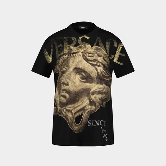 T Shirt Shadow Of The Medusa - Versace - Coton - Noir
