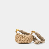 Sac À Bandoulière Ebene Mini - Balmain - Cuir - Beige